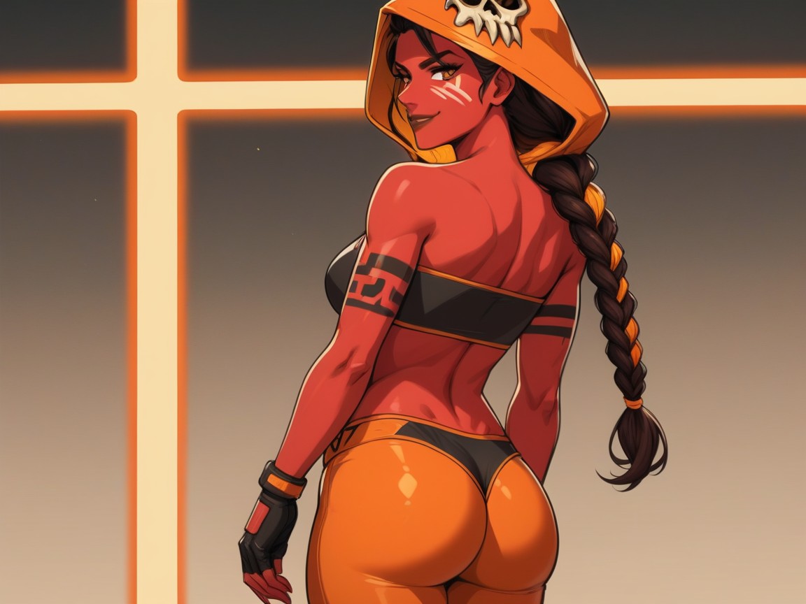Snatched Waist, Black Braided Ponytail, 18+ 拉丁AI成人