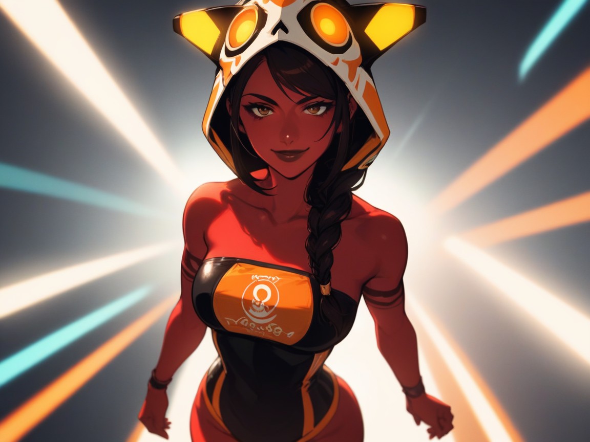 Sloped Shoulders, One Woman, Chest And Hips Proportionate AI Porn