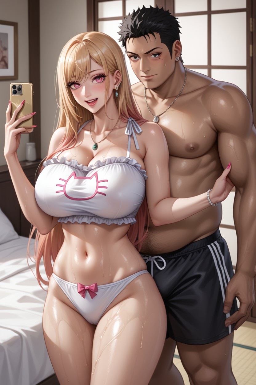 Fat Man Standing, Escote, Round Thighs Hentai IA