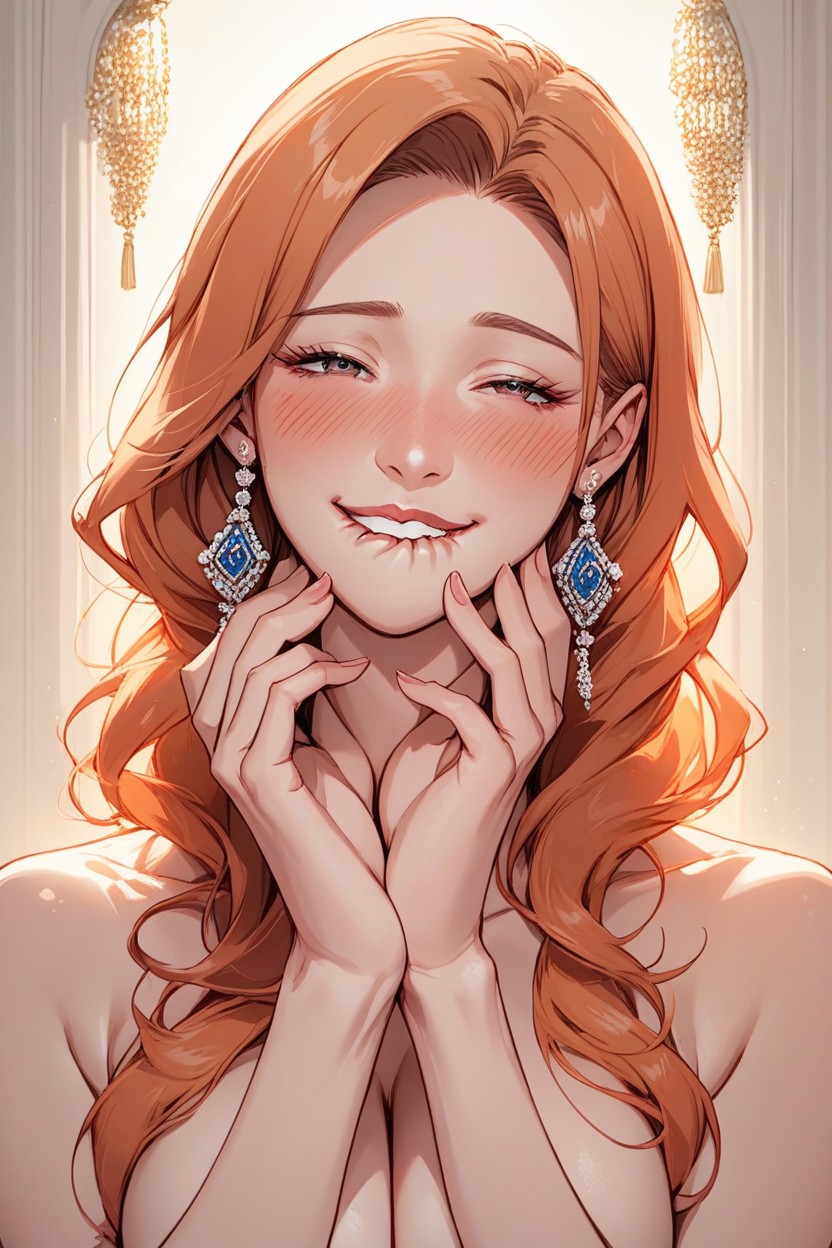 Beautiful Face, Naked Big Rounded Boobs, Orihime Inoue Hentai IA pornografia