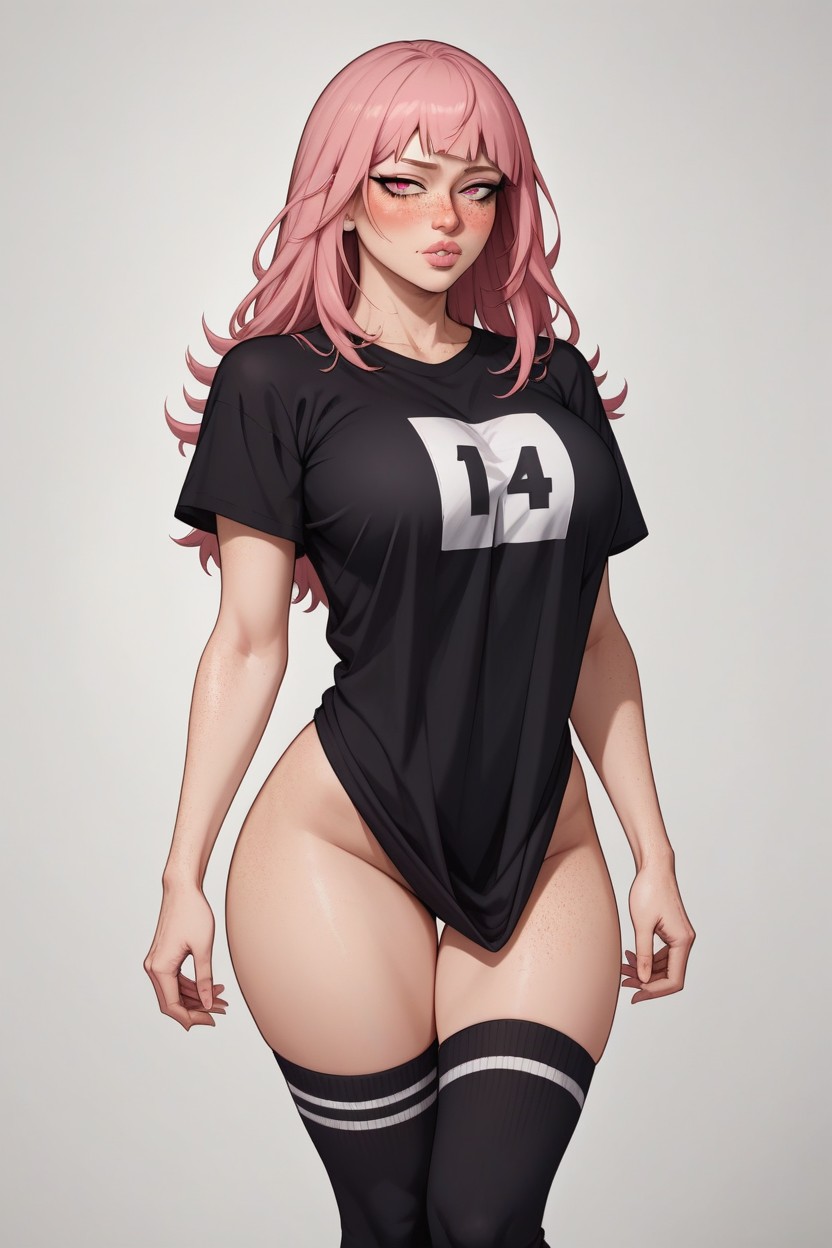 Best Detailed Hair, Freckles, Attractive Face AI Porn
