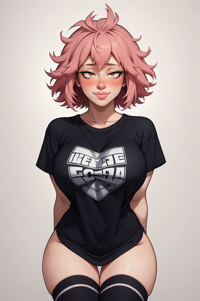 Big Shirt, Model, Simple Background AI Porn