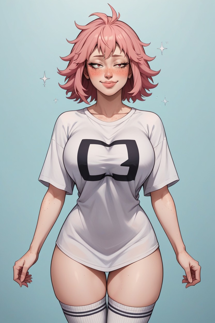 Oversized T-shirt, Sexy, Thick Lips AI Porn
