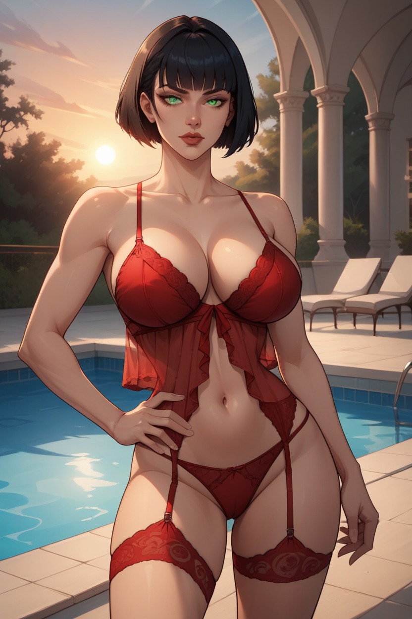 18+, Sunset, Large Breast AI Porn