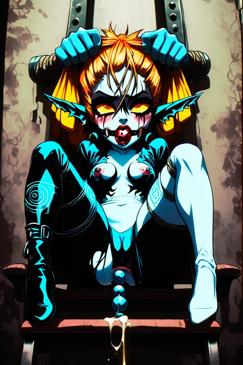 Electric Shock, Cum On Hips, Cum On Nipples Hentai AI Porn