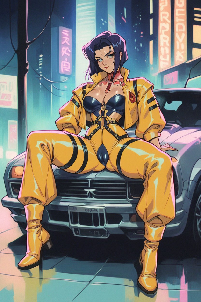 Night, Perfect Face, Panoramic View Hentai AI Porn