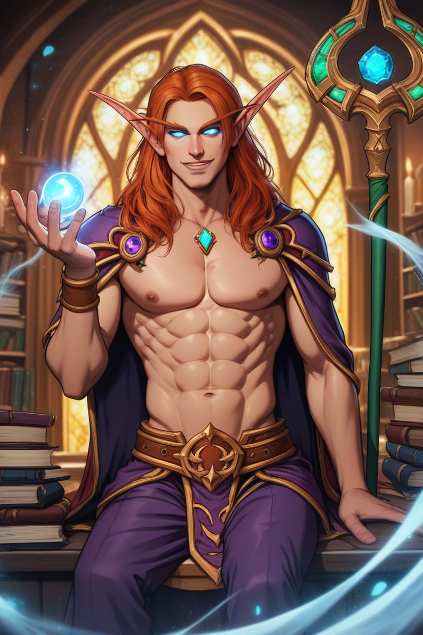 Male Only, Long Hair, Focus On Hands AI Gay Porn