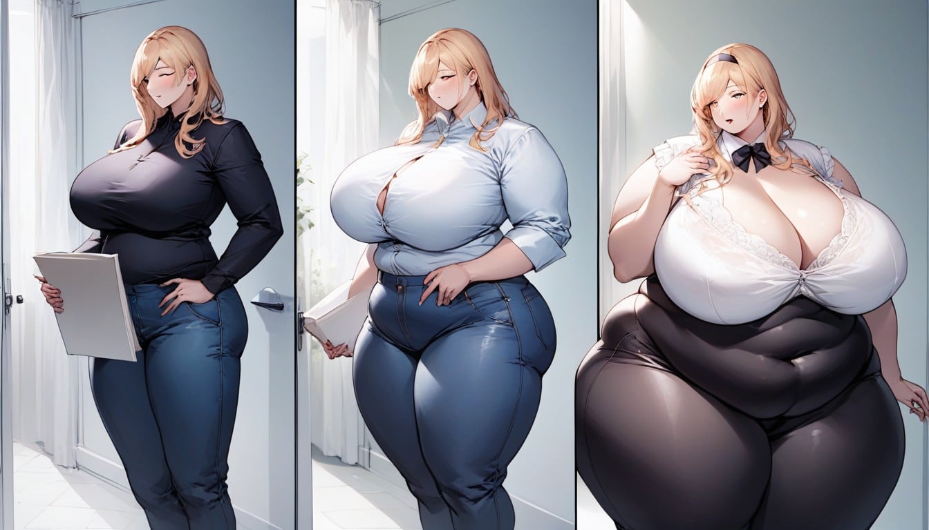 Extremely Hugely Fat Feedee Hucow Fetish, Thick Thighs, Unreal Hugely Drastic Change So Much More Mega Gargantuan Fat Breast Expansion BBW AI Porn