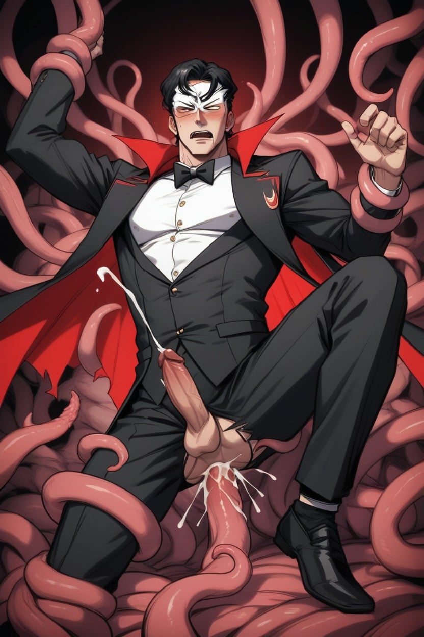 Cinematic, Wearing A Black Top Hat, Male AI Gay Porn