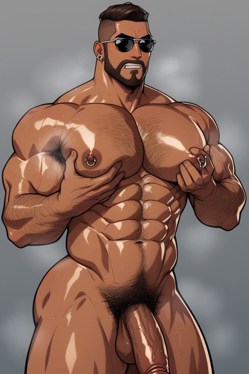 汗だく, Chest Hair, タトゥー ゲイAIエロ