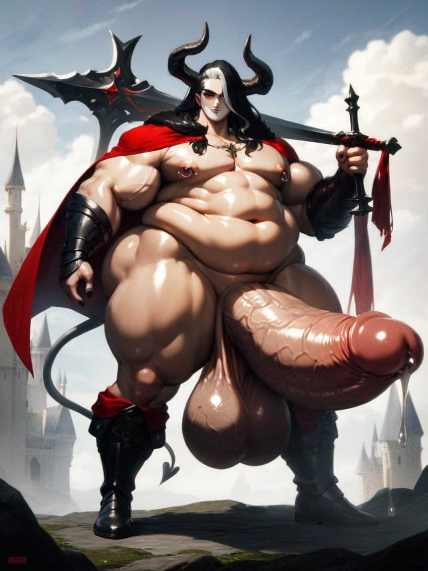 Armure, Medieval Fantasy Castle, Feminine Face Porno IA Gay