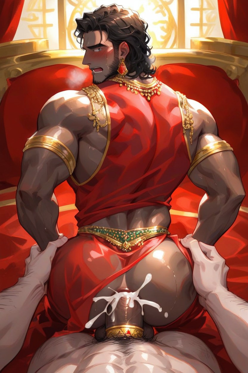 Red Transparent Clothes, Cum, Fucked By Gigantic White Cock AI同性恋黄片