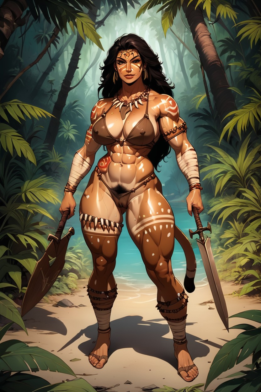 Spear, Big Ass, Muscular Ass Porno IA