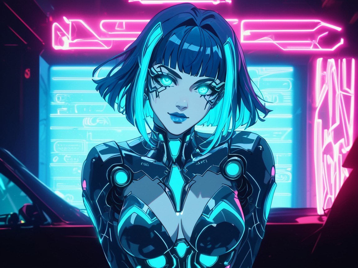 Blue Lipstick, Rounded Ass, Round Eyes Hentai IA