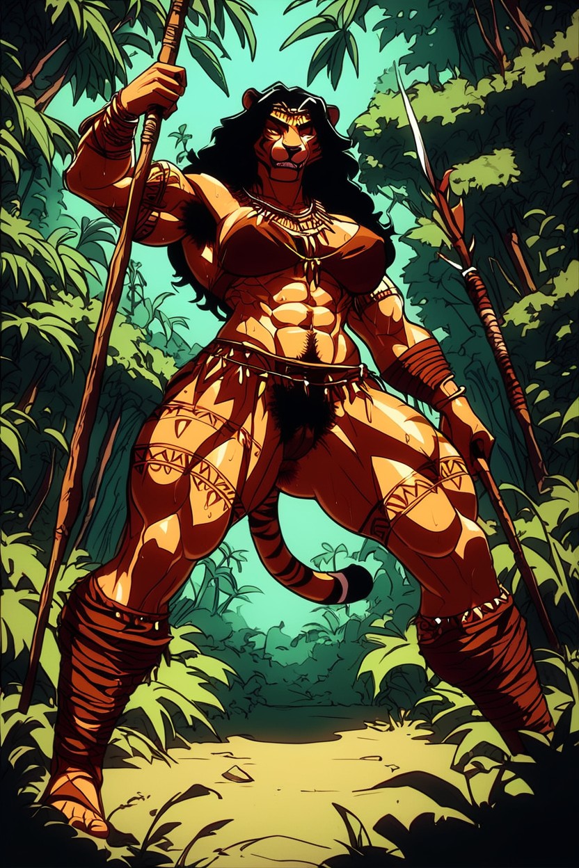 Primitive Weaponry, Tribal Tattoos, Beast Sex Porno IA