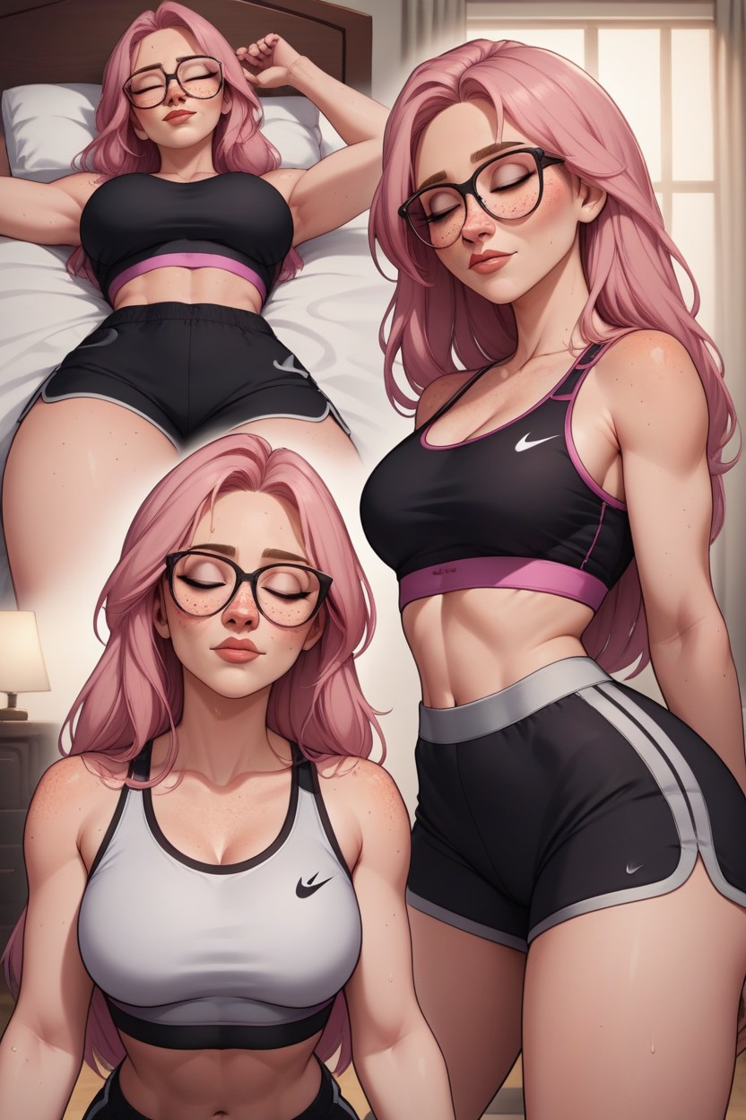 Pretty Eyes, Bangs, Sleeping AI Porn