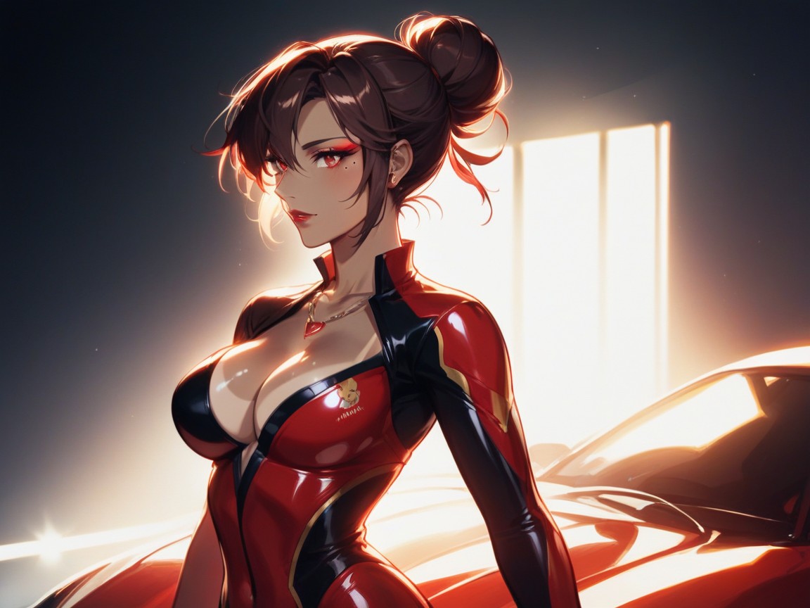 Sunny, Hair Bun, Wing Tip Eyeliner AI Porn