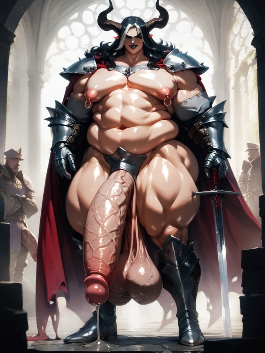 Gigantic Massive Extremely Long Hyper Penis, 18+, Shaved Body AI Gay Porn