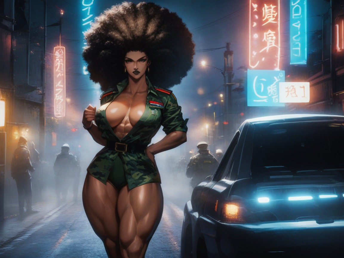 Latina, Afro, Military AI Porn