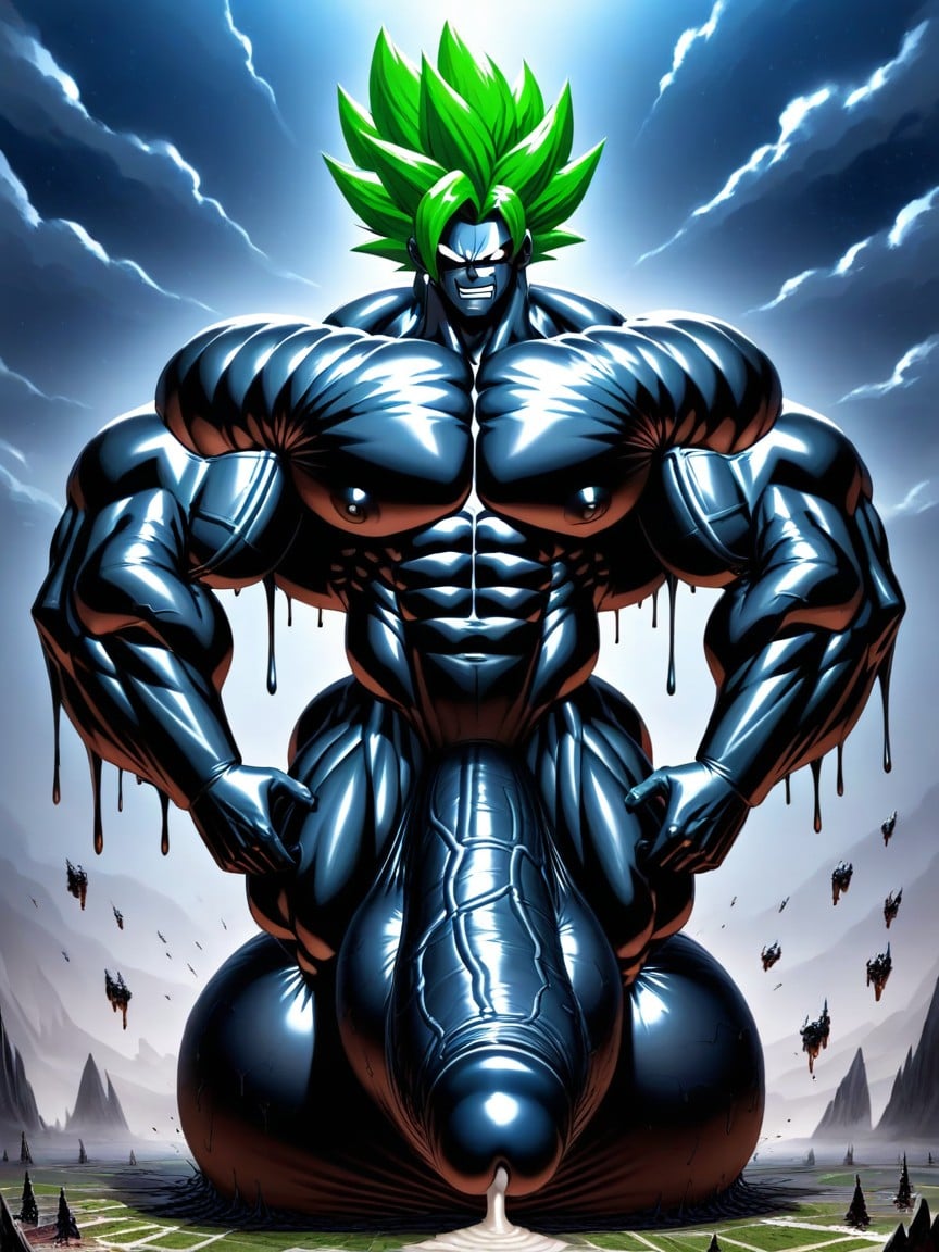 Green Hair, Wide, Massive Hyper Penis AI同性戀黃片