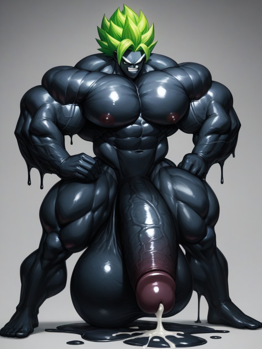 Cum Dripping, Noir, Hyper Cock Porno gay IA