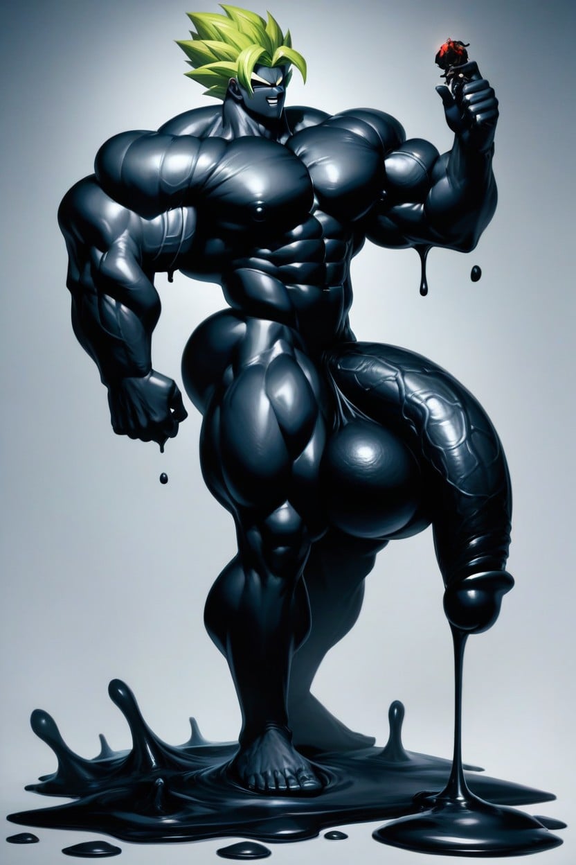 Thick Thighs, Multiple Size, Black Goo Latex Taking Over AI同性戀黃片