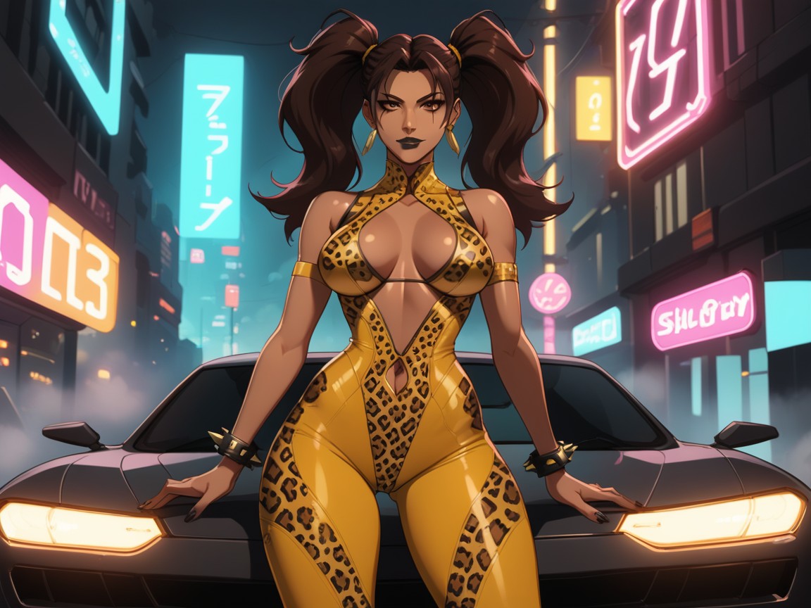 Low Chest Width, Breasts Apart, Foggy Background ラティーナAIエロ