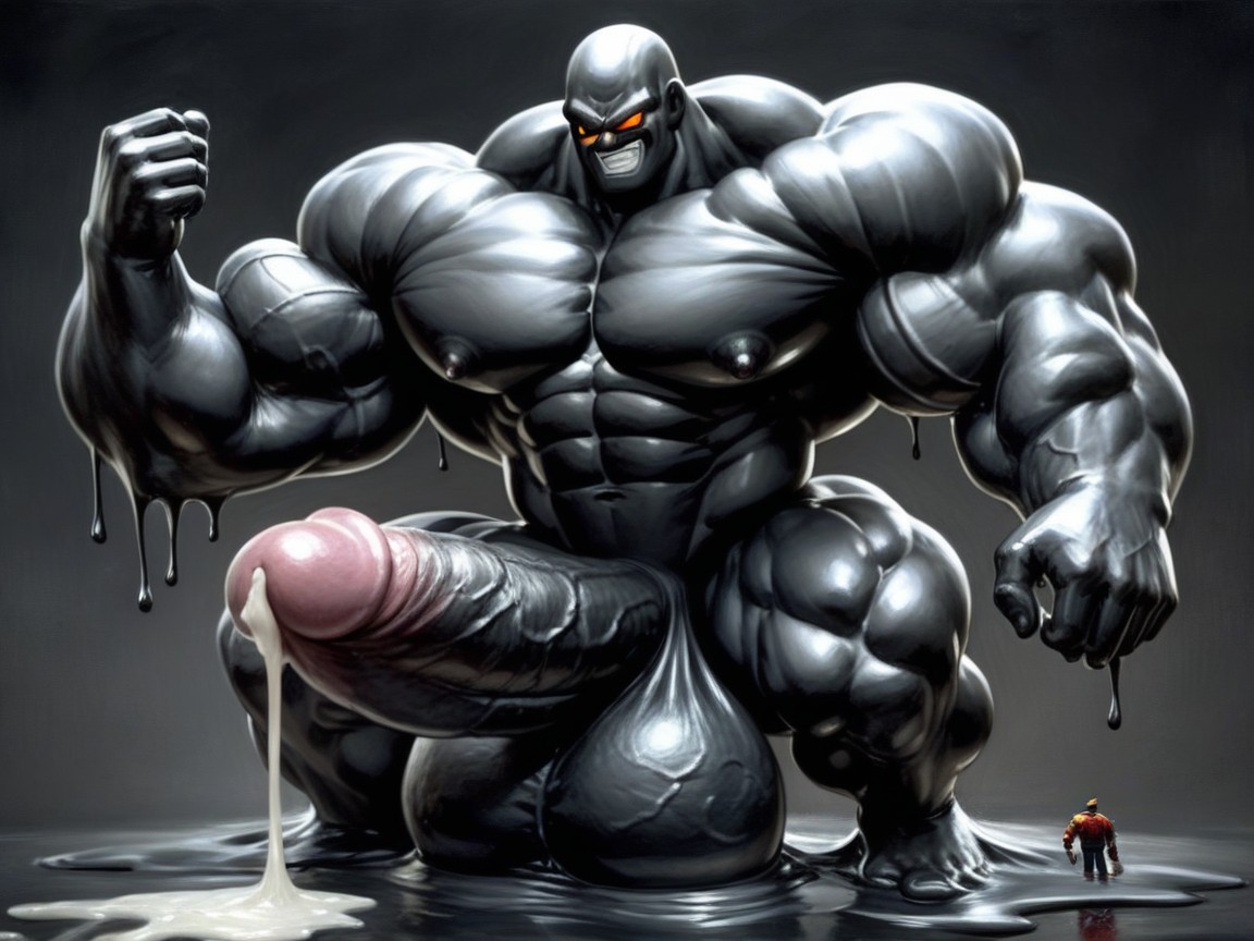 Black Skin, Massive Hyper Balls, Cock Bigger Then Body AI同性戀黃片