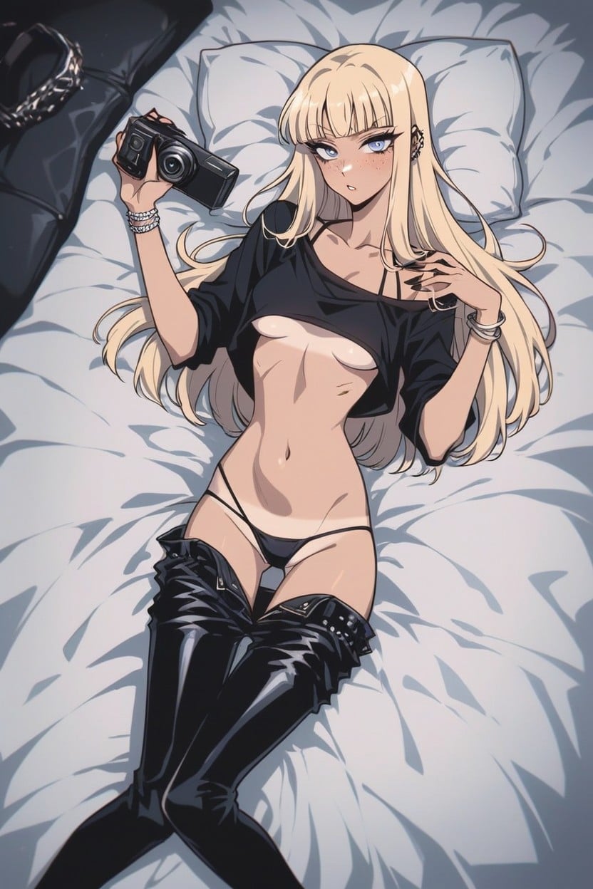 Prominent Cheekbones, Piercings, Blacked Hentai AI Porn