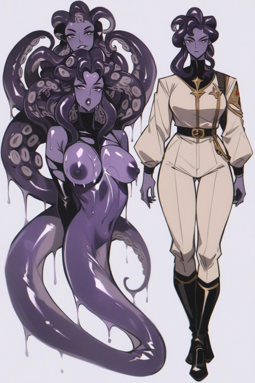 Octopus Monster, Humanoid Creature, Sweaty Hentai AI Porn