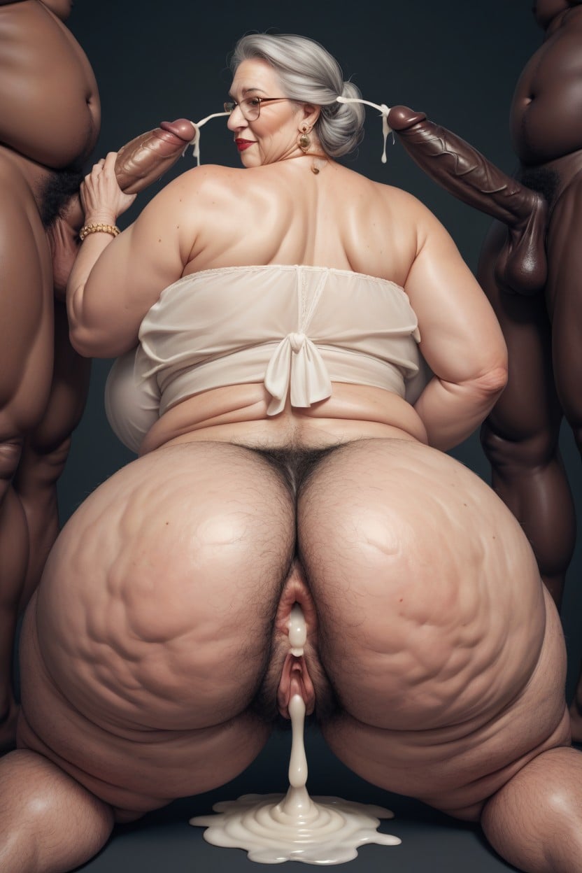 Creampie, Gilf, Enormous Elderly Ass BBW AI Porn