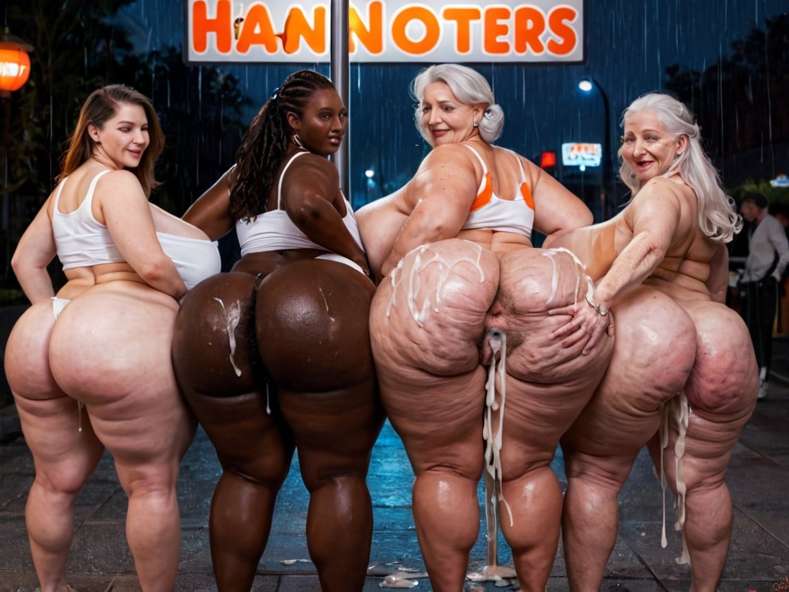 Humongous Cock, Extremely Hairy Ass, Extremely Dark BBW AI Porn