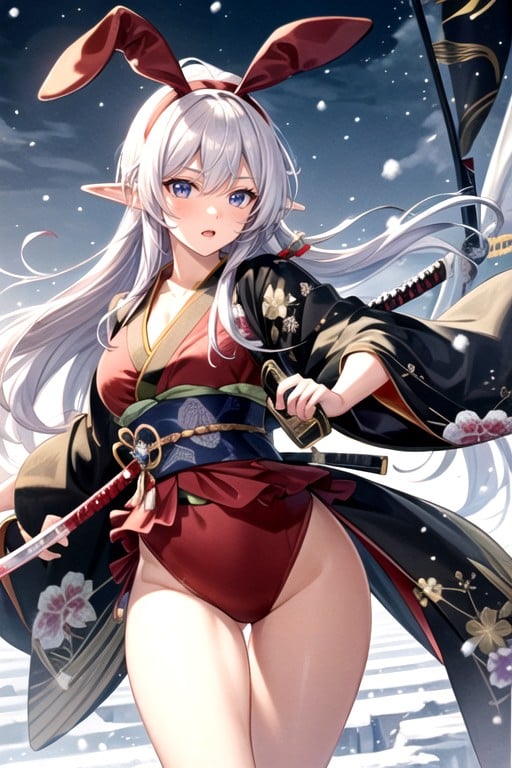 Snowing, Samurai, Elf Hentai IA pornografia