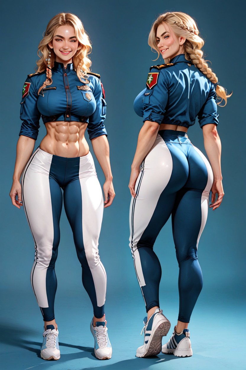 Armor, Strong And Square Jaw Focus On Extremely Juicy Bubble Butt, Deep Buttock Cracks AI Porn
