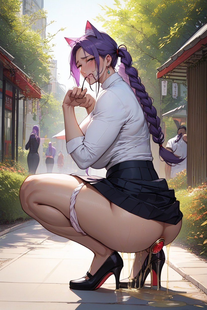 Casual Clothed, Panties Down, Female쉬메일 AI 포르노