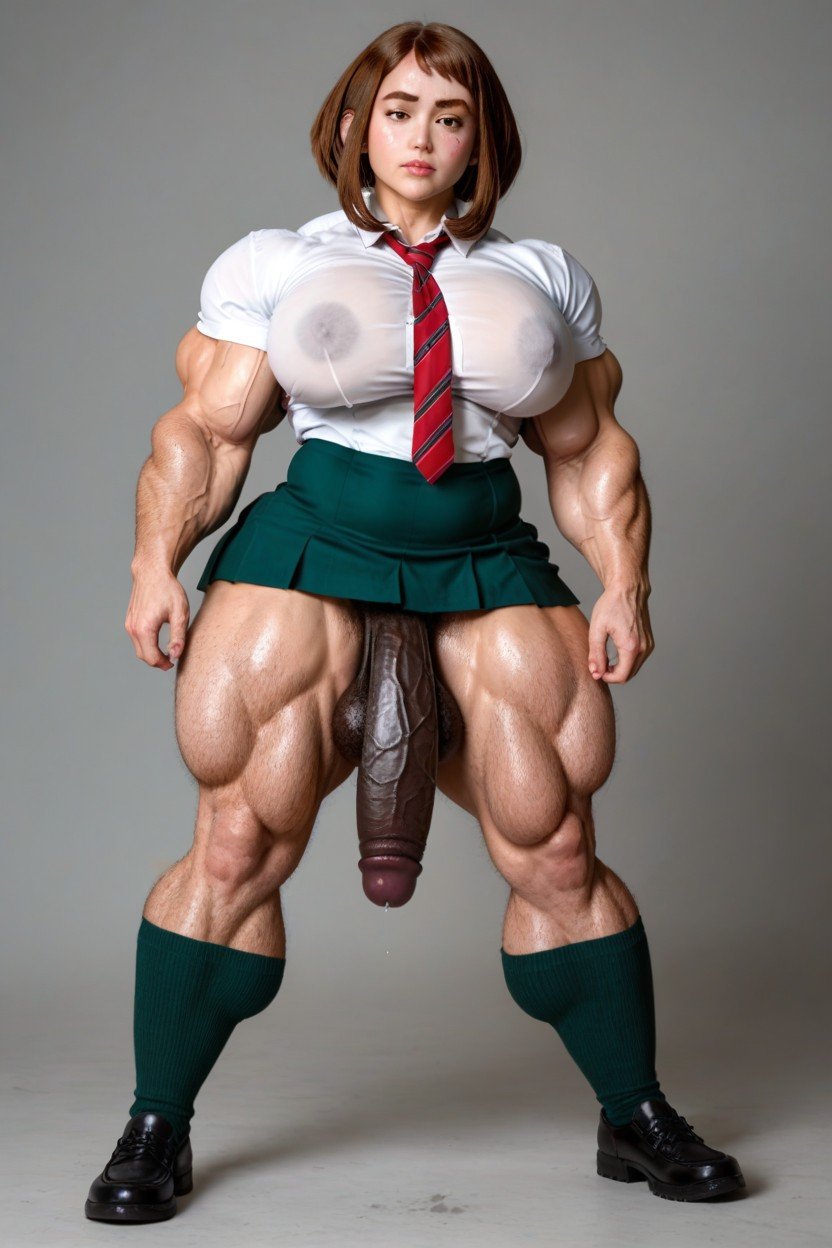 Musclé, Huge Muscular Arms, AbsPorno IA transsexuelle