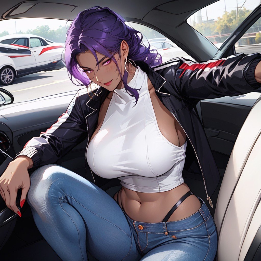 Seductive Look, 夹克, Car Racing Night人妖AI色情