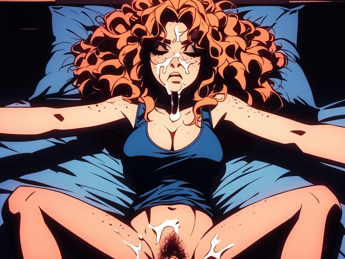 Oversized T-shirt, Naked, Eyes Closed AI Porn