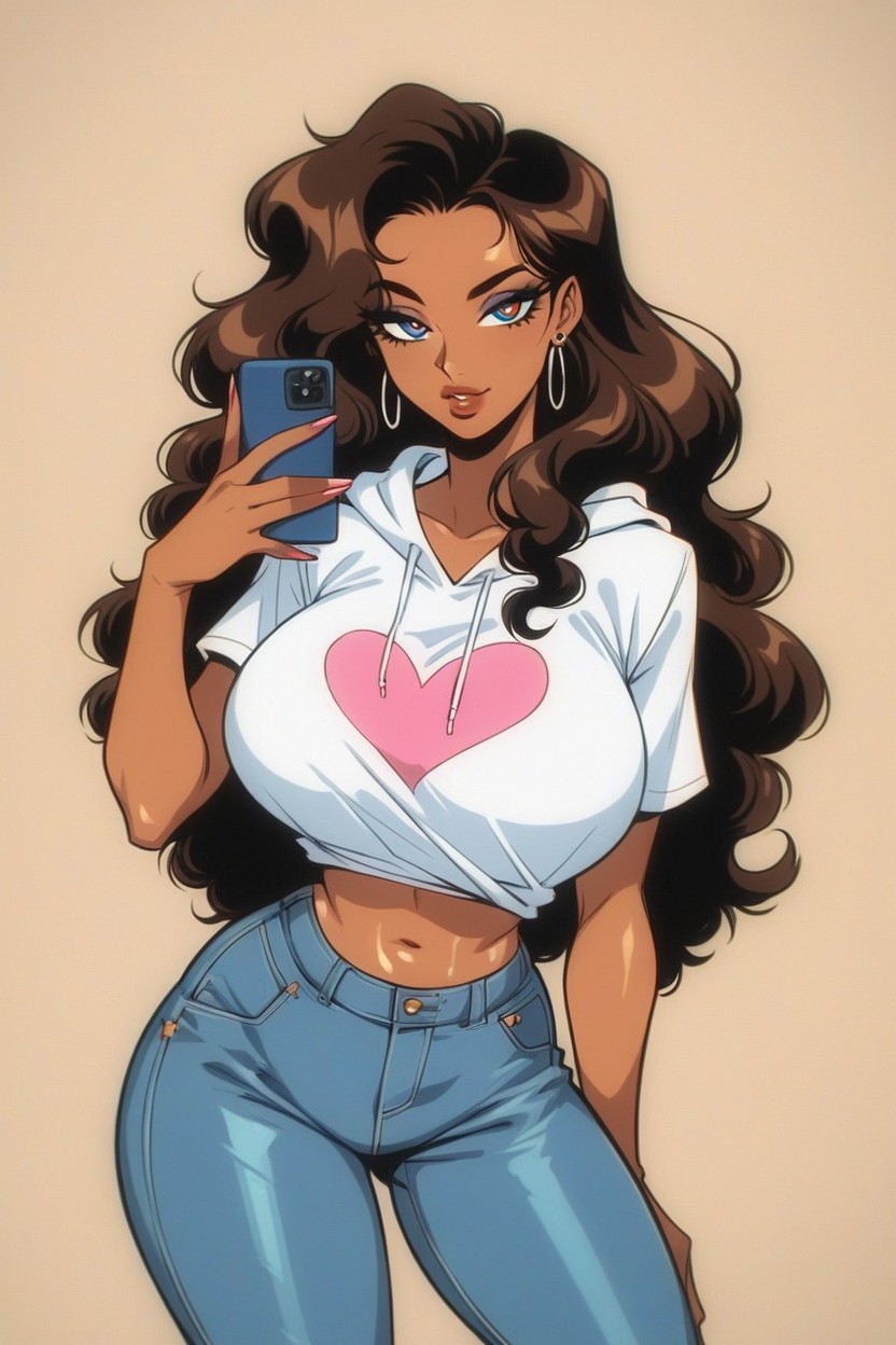Jeans, Hoodie, Selfie Hentai AI Porn