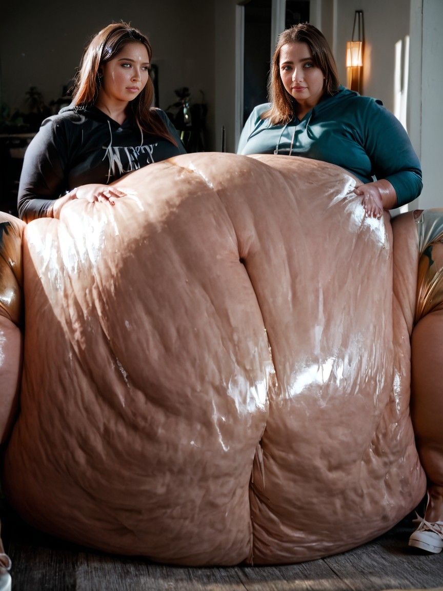 Mega Fat, Torn Clothes, Leggings AI Porn