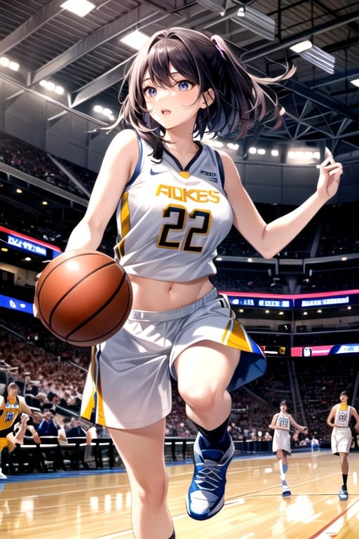 Big Basketball Uniform, Multiperson, Show Stomach쉬메일 AI 포르노