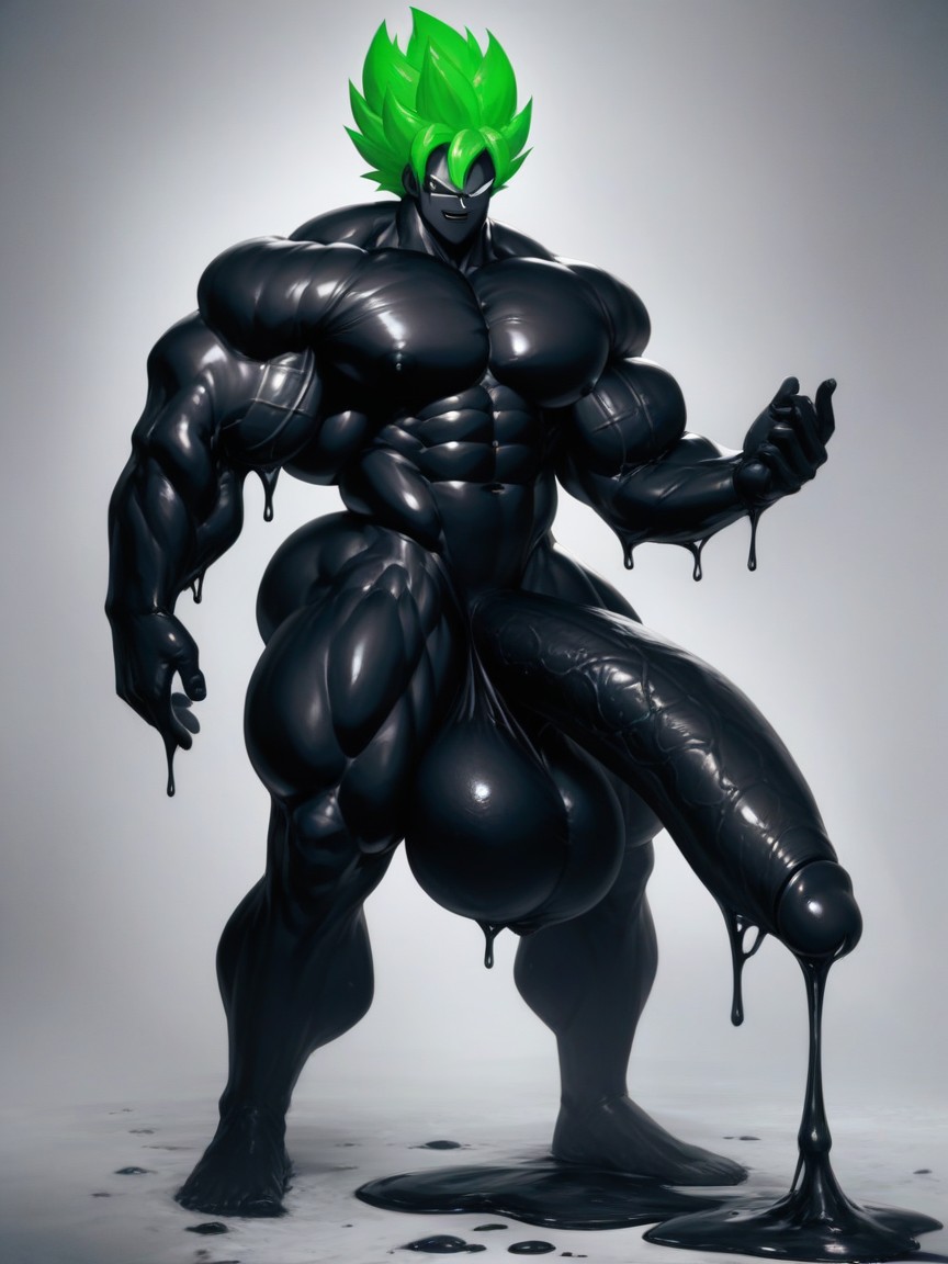 Ultra Hyper Muscle, Massive Hyper Balls, Green Hair Pornografia gay com IA