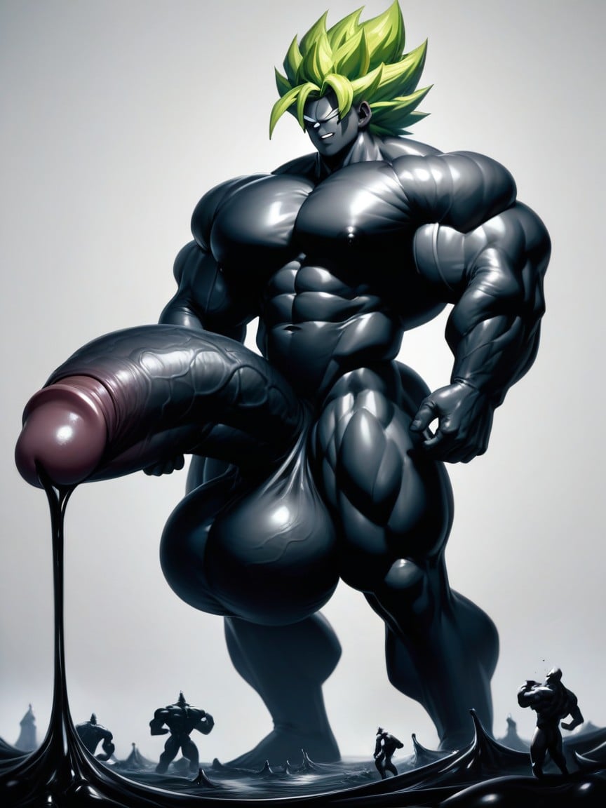 Black Goo On Skin, Huge Testicles, Massive Hyper Balls ゲイAIポルノ