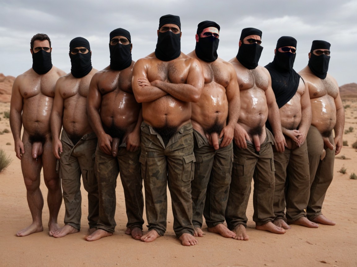 Pants Stained With Dry Cum, Outdoors, In The Desert AI Gay Porn