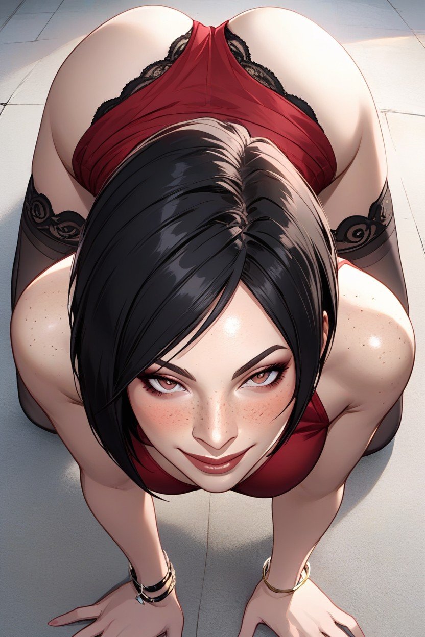 Hot Face, Ada Wong, Hourglass Body TypeファーリーAIポルノ