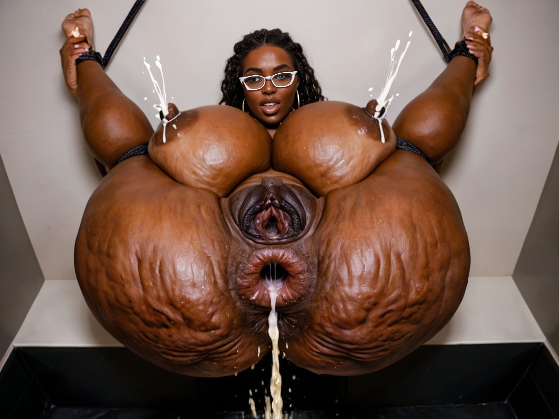 Ankle Jewelry, Hyper Lactating Nipples, Full Body AI Porn
