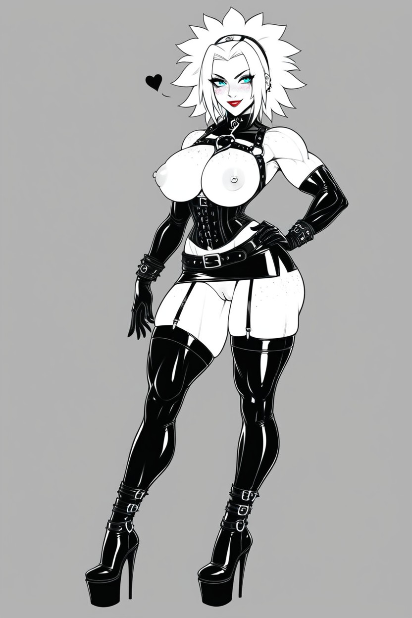 Grinning, Thick, Collar AI Porn