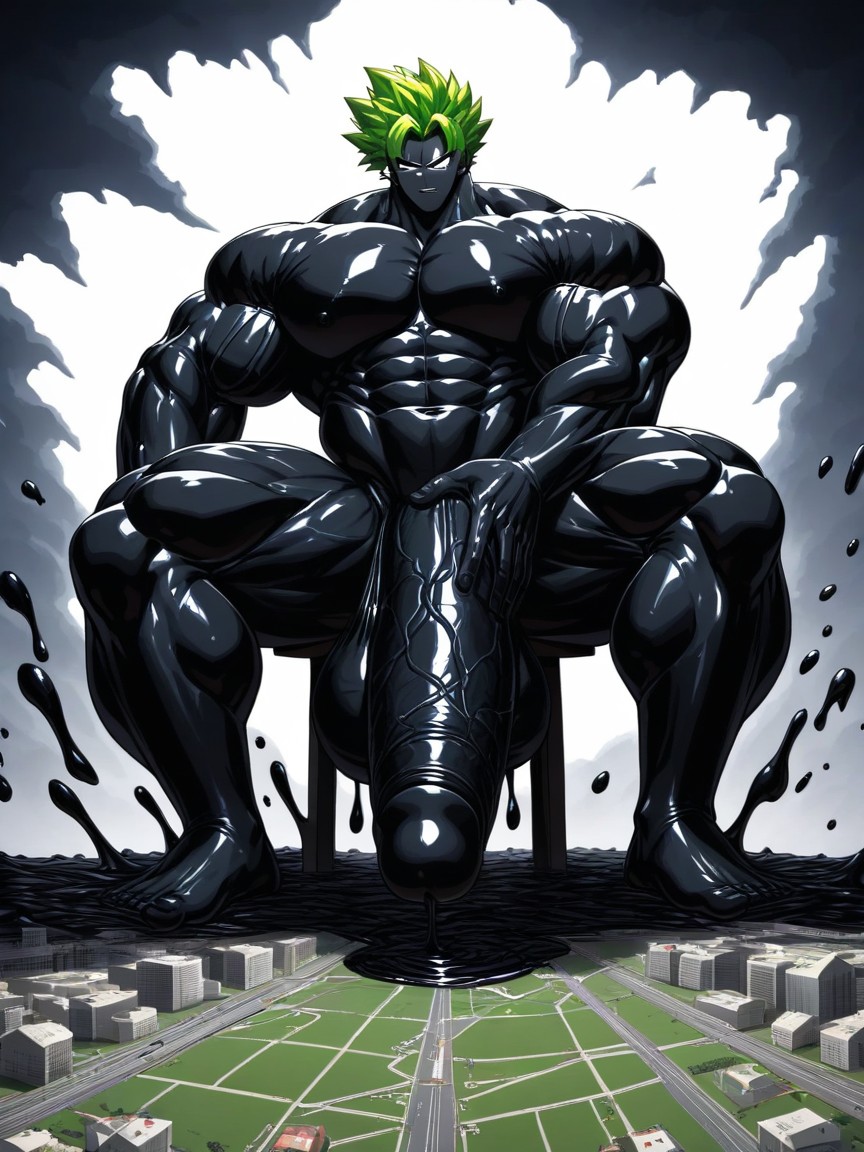 Huge Ball, Green Hair, Extreme Proportions ゲイAIポルノ