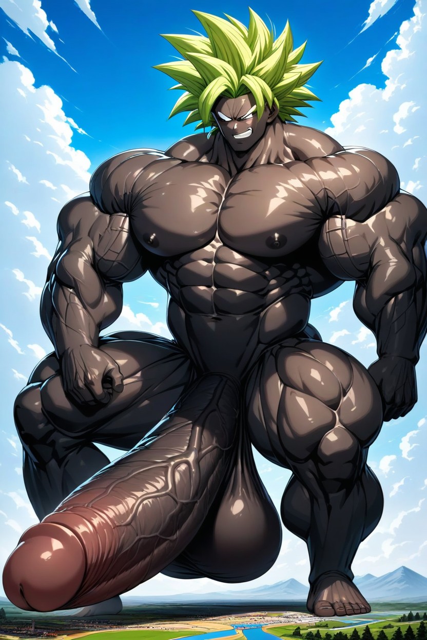 Cock Bigger Than Body, Super Saiyan, Long Penis 게이 AI 포르노