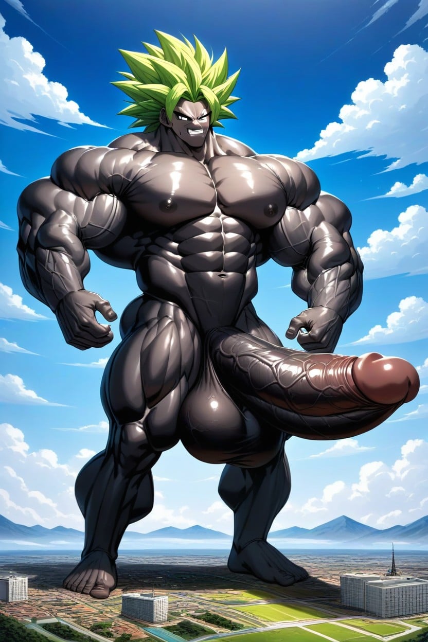 Big Ball, Super Saiyan, Huge Testicles 게이 AI 포르노